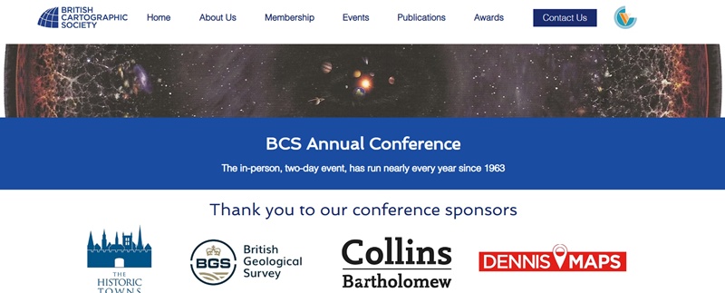 Promotional image for the 2025 British Cartographic Society conference on 3-4 September
