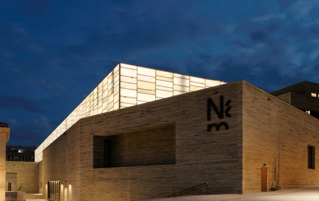 External shot of the National Museum Norway with branding signage by Endpoint