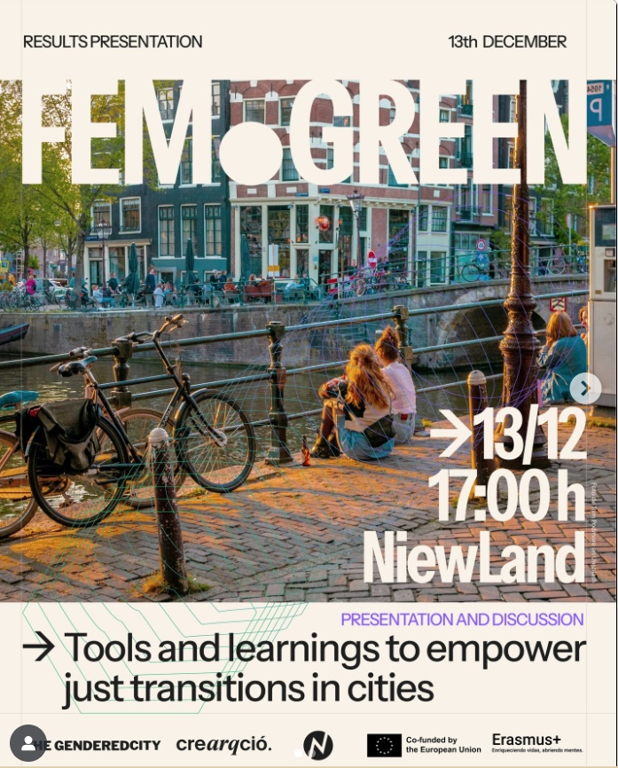 Promotional image for the upcoming FEM.GREEN talk in Amsterdam on 13 December '25.