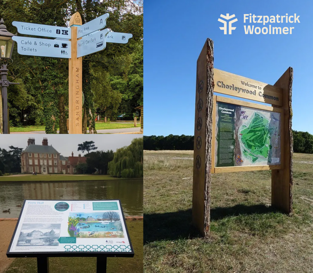 Updated (July '26) composite image of Fitzpatrick Woolmer projects, with the rebrand FW logo incorporated.