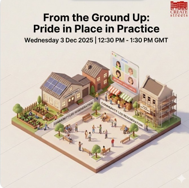 From the Ground Up: Pride in Place in Practice webinar promotional image for 3 December 2025