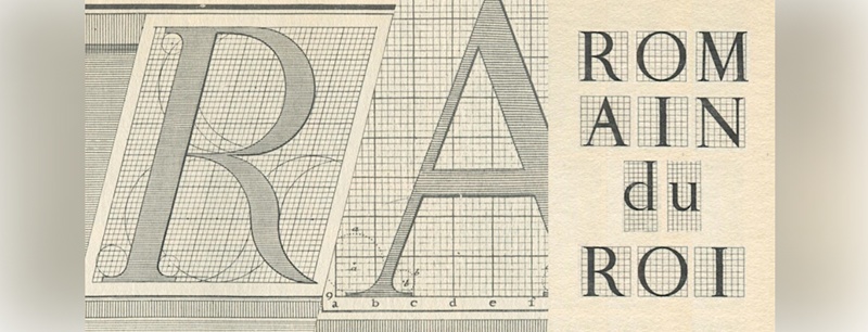 Example of letters A and R in Romain Du Roi (King's Roman) font