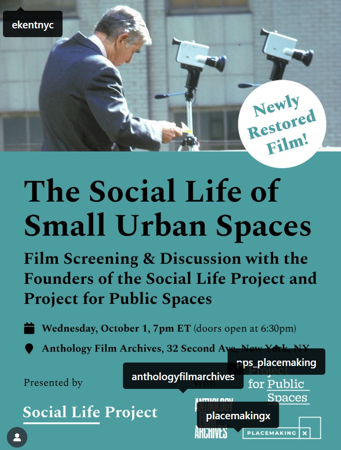 Screening and panel discussion: The social life of small spaces
