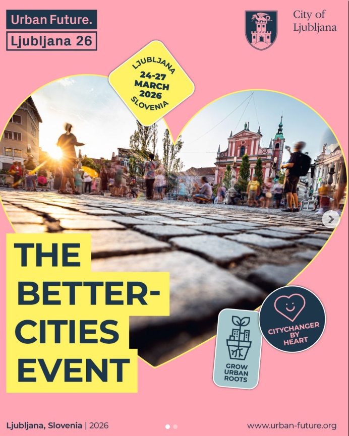 Promotional image for The Better Cities Event to be held in Slovenia 24-27 March '26