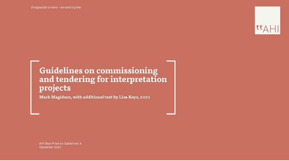 Advert for the webinar on best practice guidelines on commissioning and tendering for interpretation projects