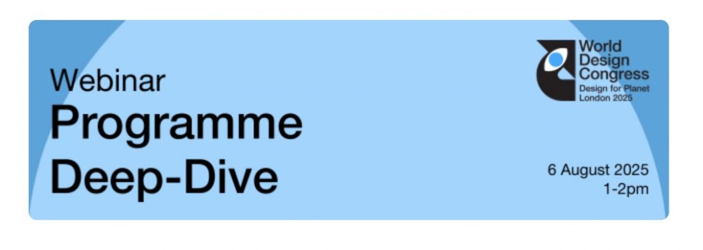 World Design Congress 2025 programme deep-dive webinar advert