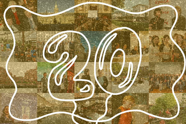 20th anniversary promotional image for the Academy of Urbanism upcoming celebration on 13 November 2025